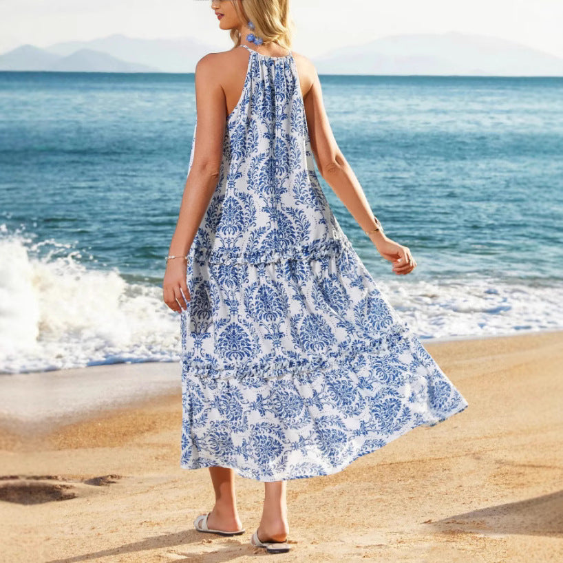 Printed Color-Blocked Dress