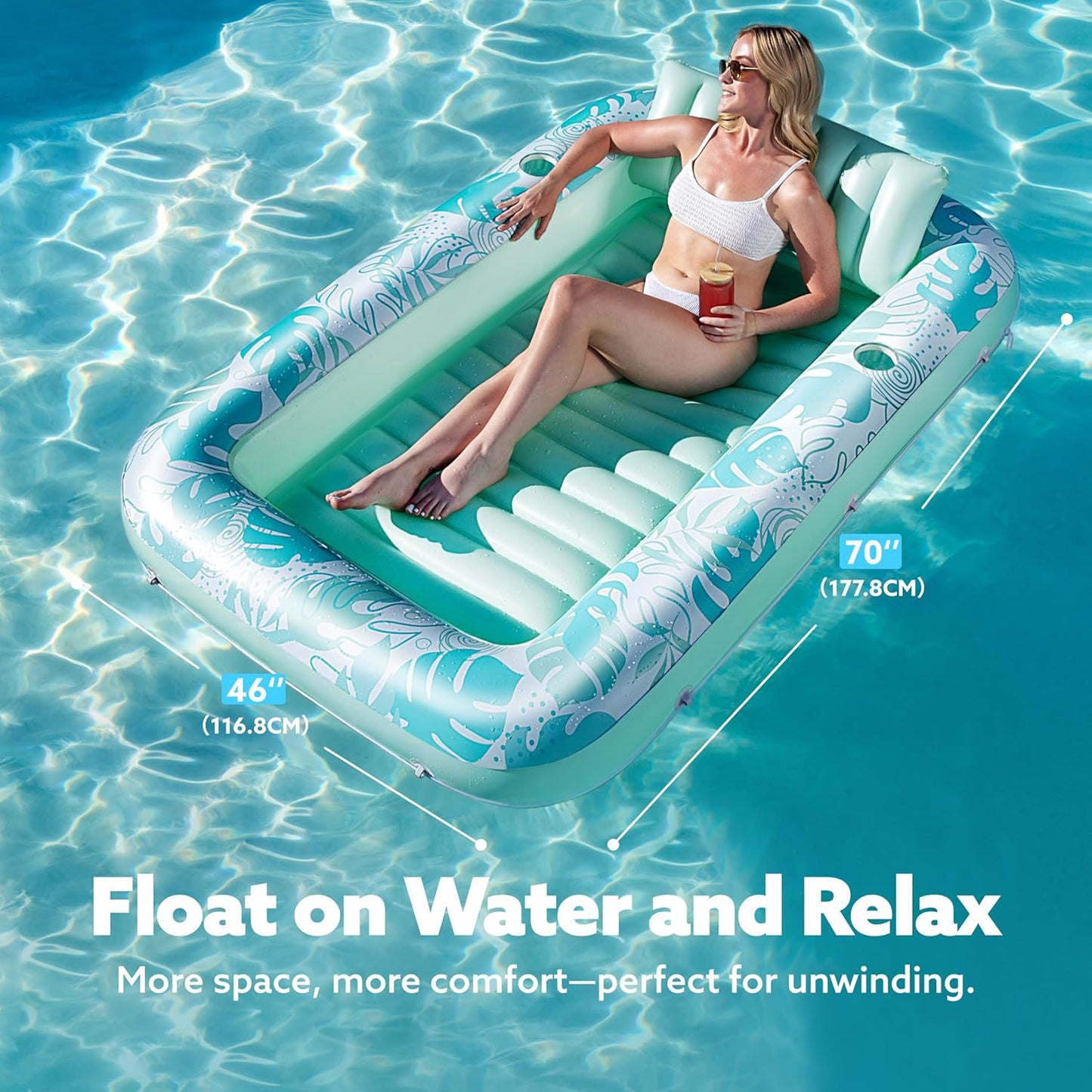 Inflatable Tanning Pool Lounger Float