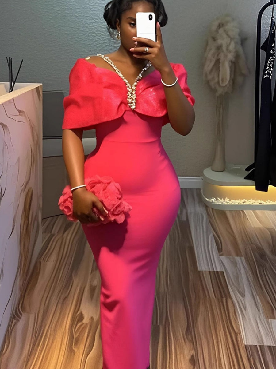3D rhinestone Dress