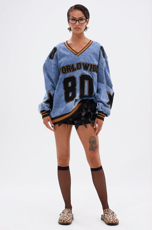 DENIM SWEATSHIRT
