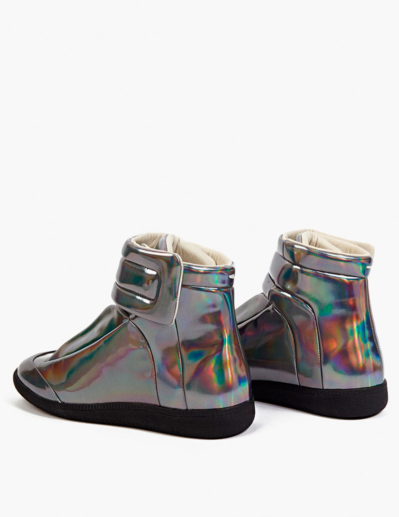 Silver Leather “Future” Hi-top Sneakers