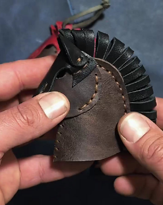 Natural Leather Raging Horse
