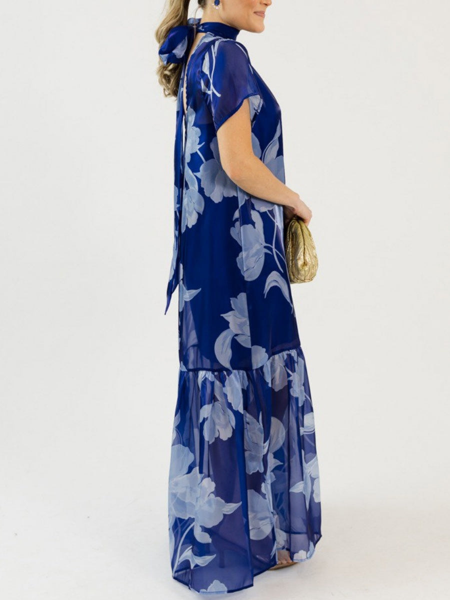 Floral Organza Maxi Dress
