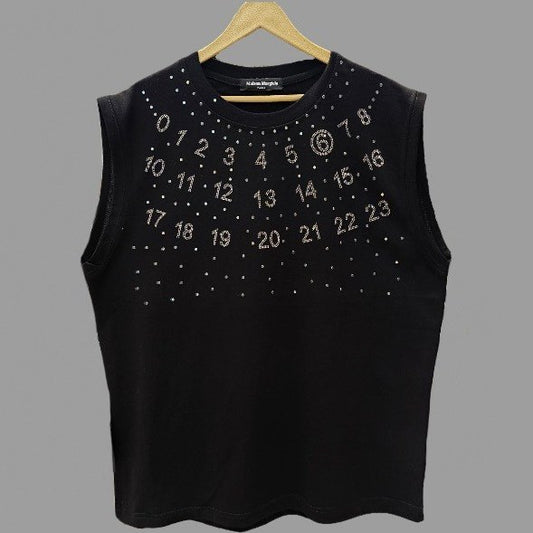 Men's Rhinestone Sleeveless Tank Top
