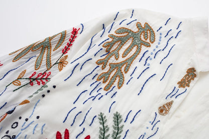 Embroidered Loose Shirt