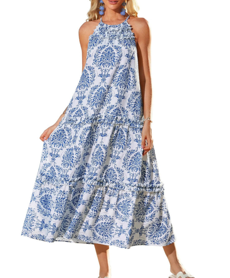 Printed Color-Blocked Dress