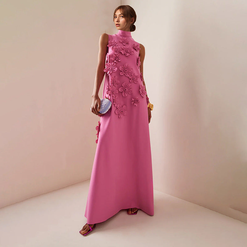 Flower Embellished Maxi Dress