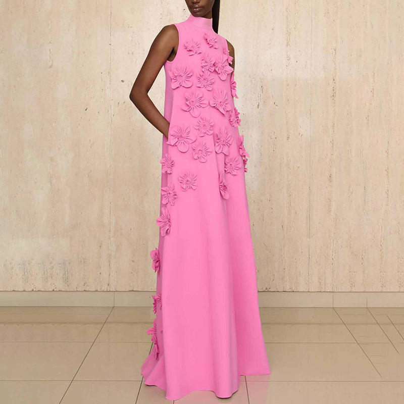 Flower Embellished Maxi Dress