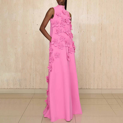 Flower Embellished Maxi Dress