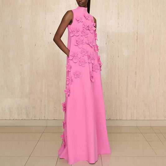 Flower Embellished Maxi Dress