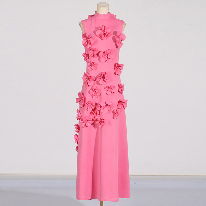 Flower Embellished Maxi Dress