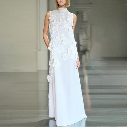 Flower Embellished Maxi Dress