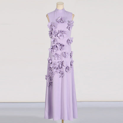 Flower Embellished Maxi Dress