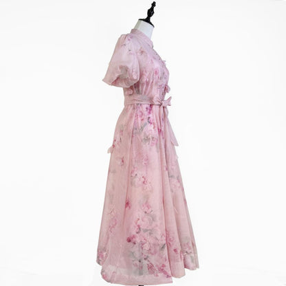3D Floral Embellished Midi Dress