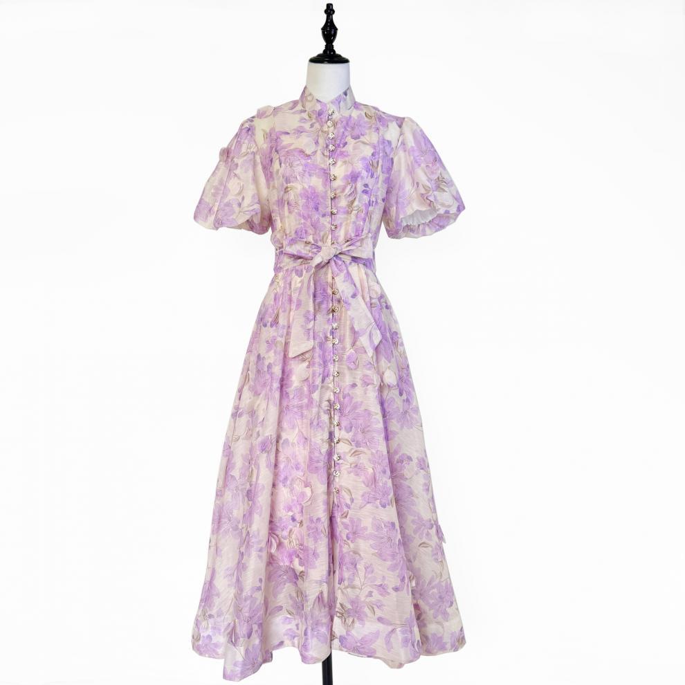3D Floral Embellished Midi Dress