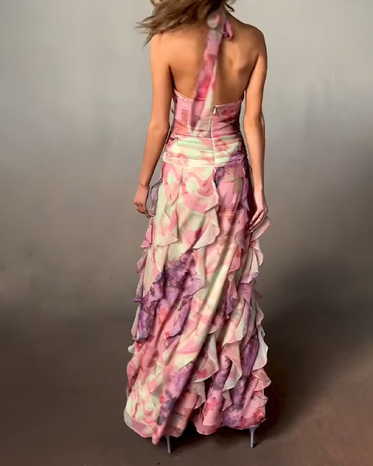 Slit Lace Slip Dress