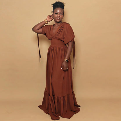 High-waisted Pleated Jumpsuit