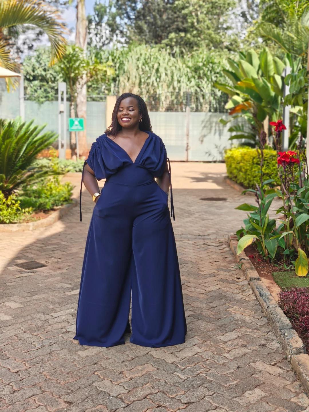 High-waisted Pleated Jumpsuit