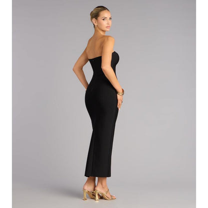 O-Ring Cutout Black Dress