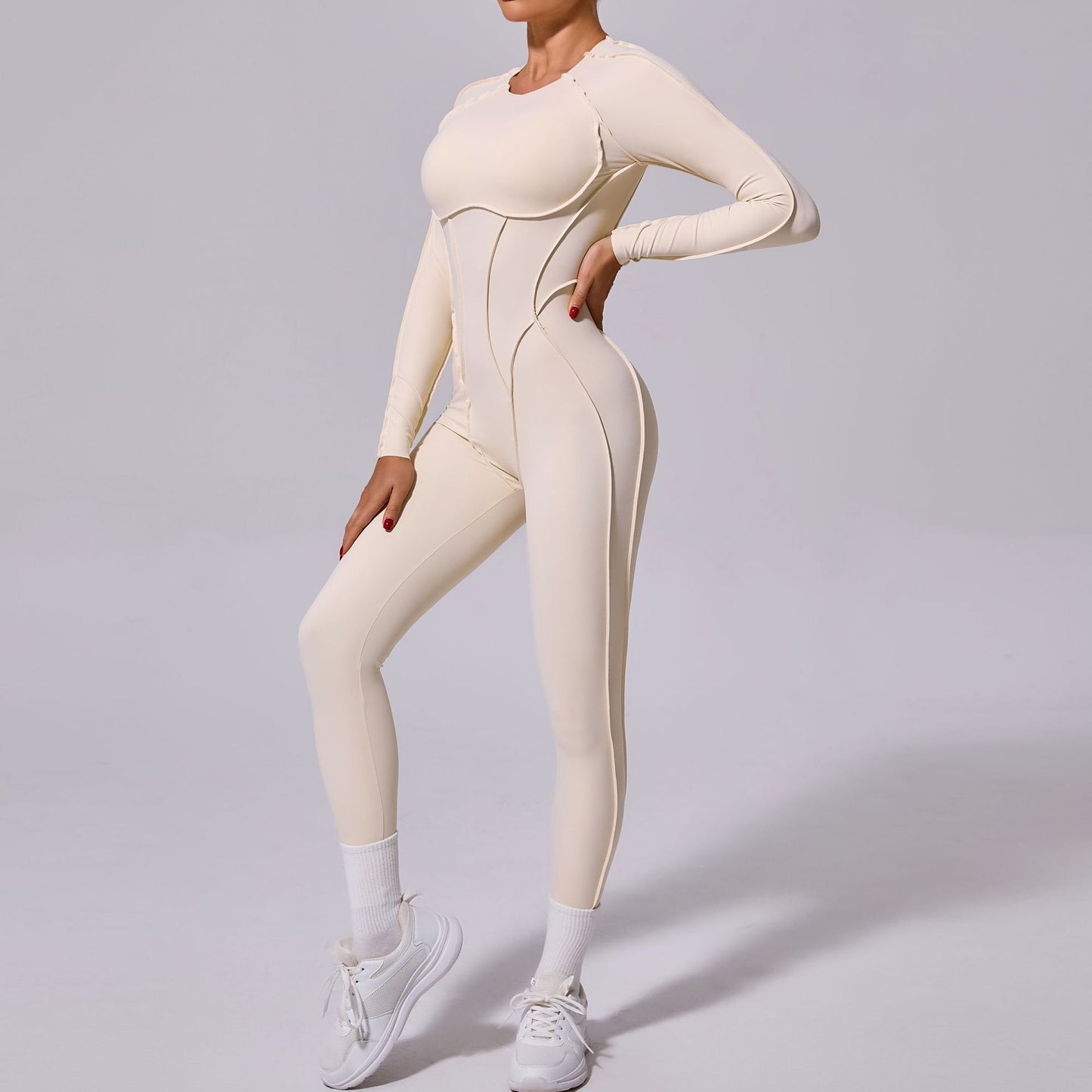 Backless Long Sleeve Jumpsuit