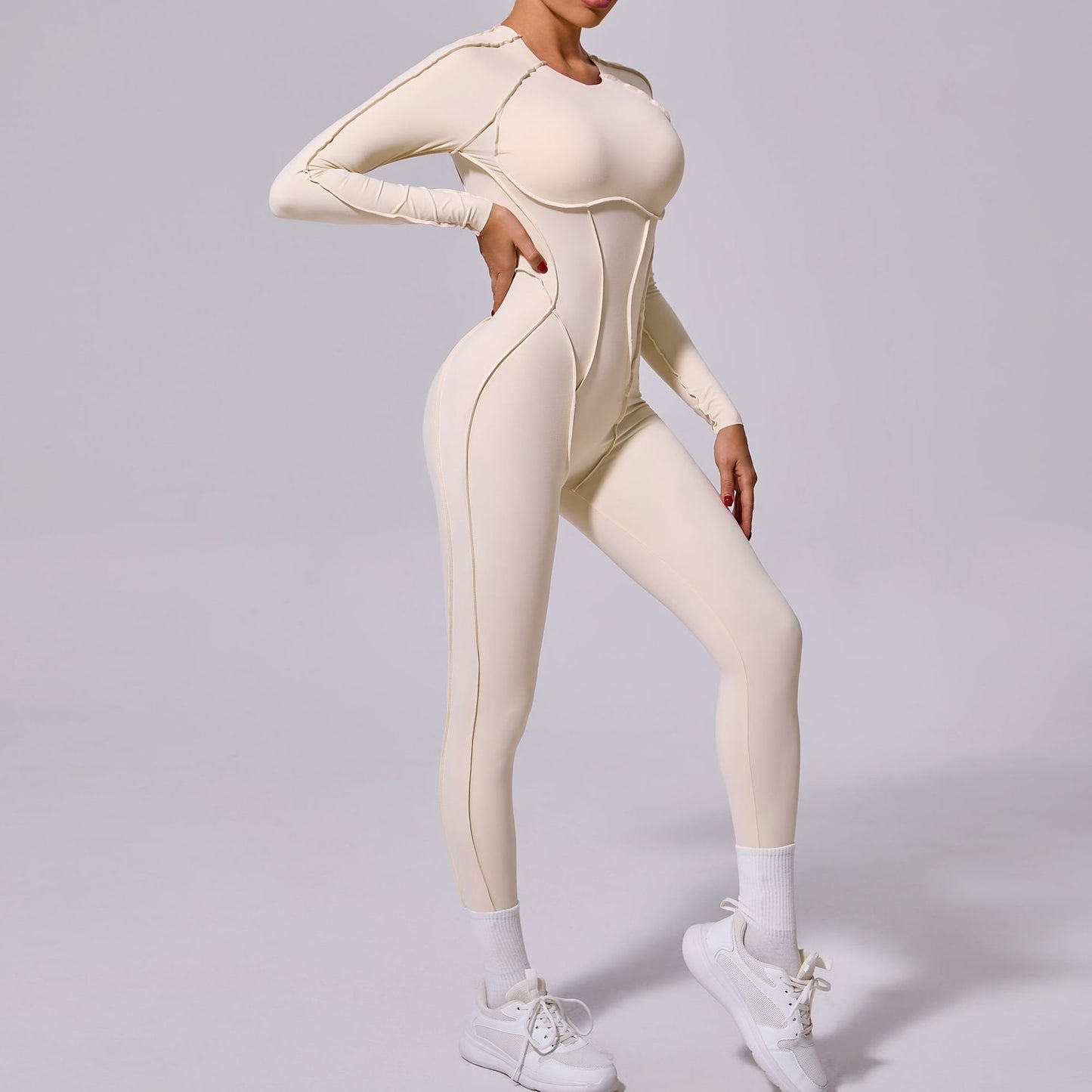 Backless Long Sleeve Jumpsuit