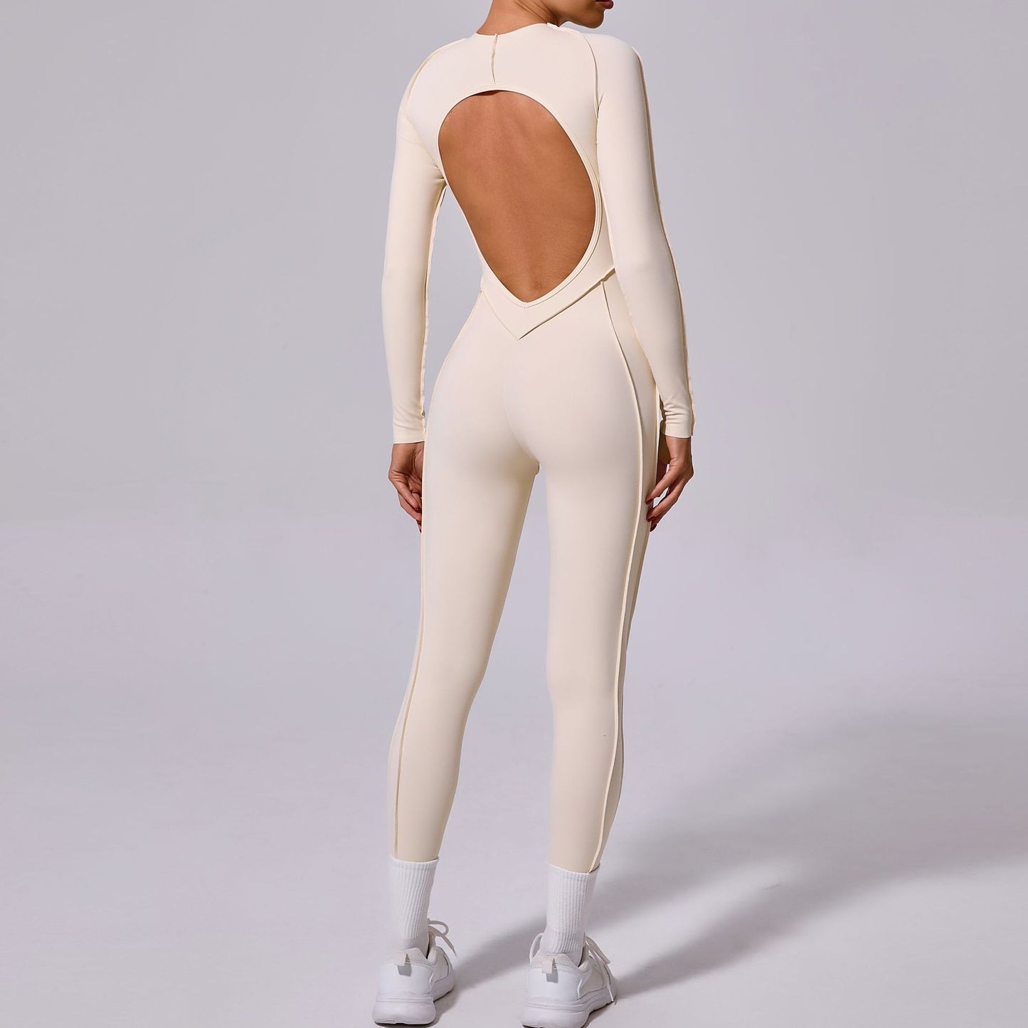 Backless Long Sleeve Jumpsuit