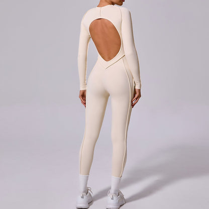 Backless Long Sleeve Jumpsuit