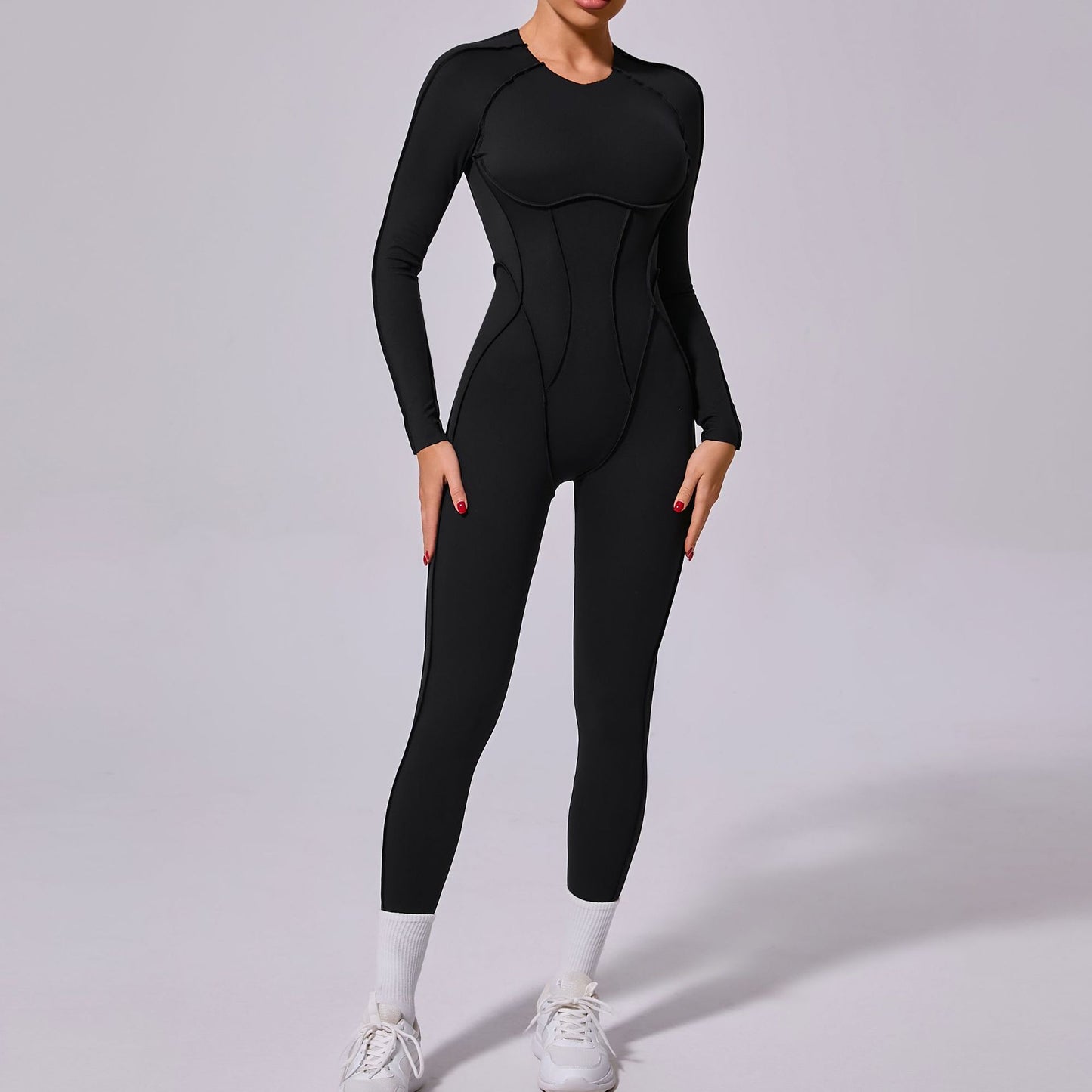 Backless Long Sleeve Jumpsuit