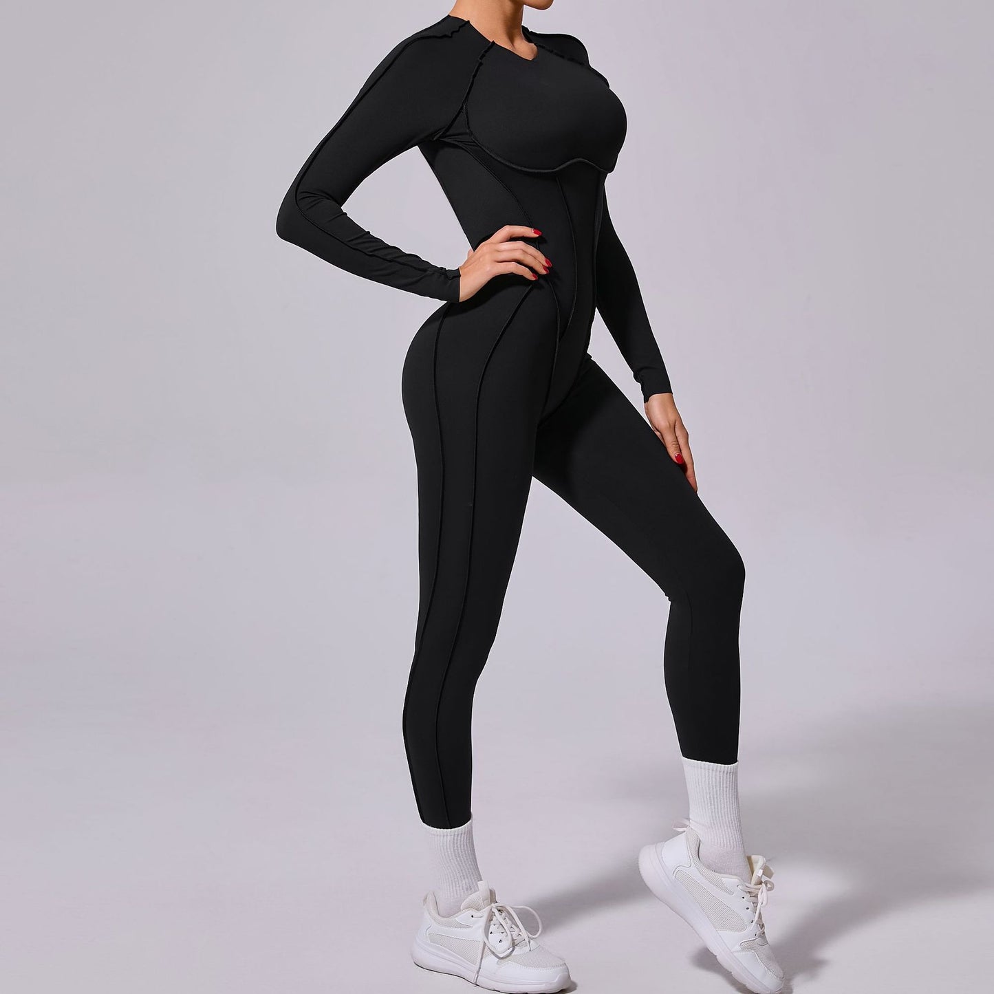 Backless Long Sleeve Jumpsuit