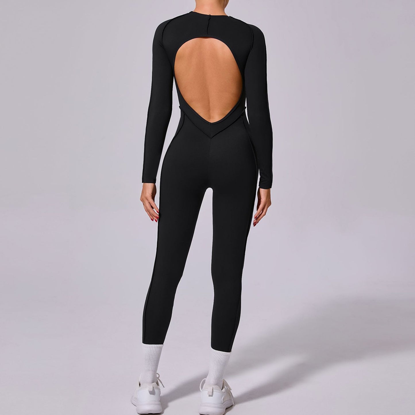 Backless Long Sleeve Jumpsuit