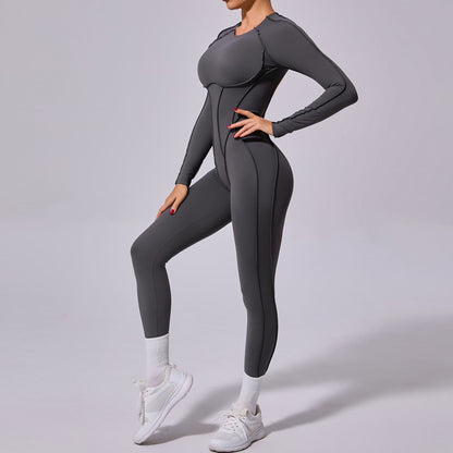 Backless Long Sleeve Jumpsuit