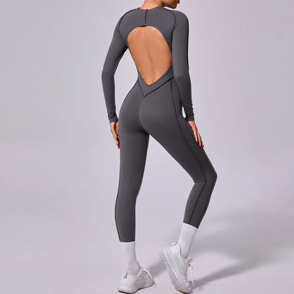 Backless Long Sleeve Jumpsuit
