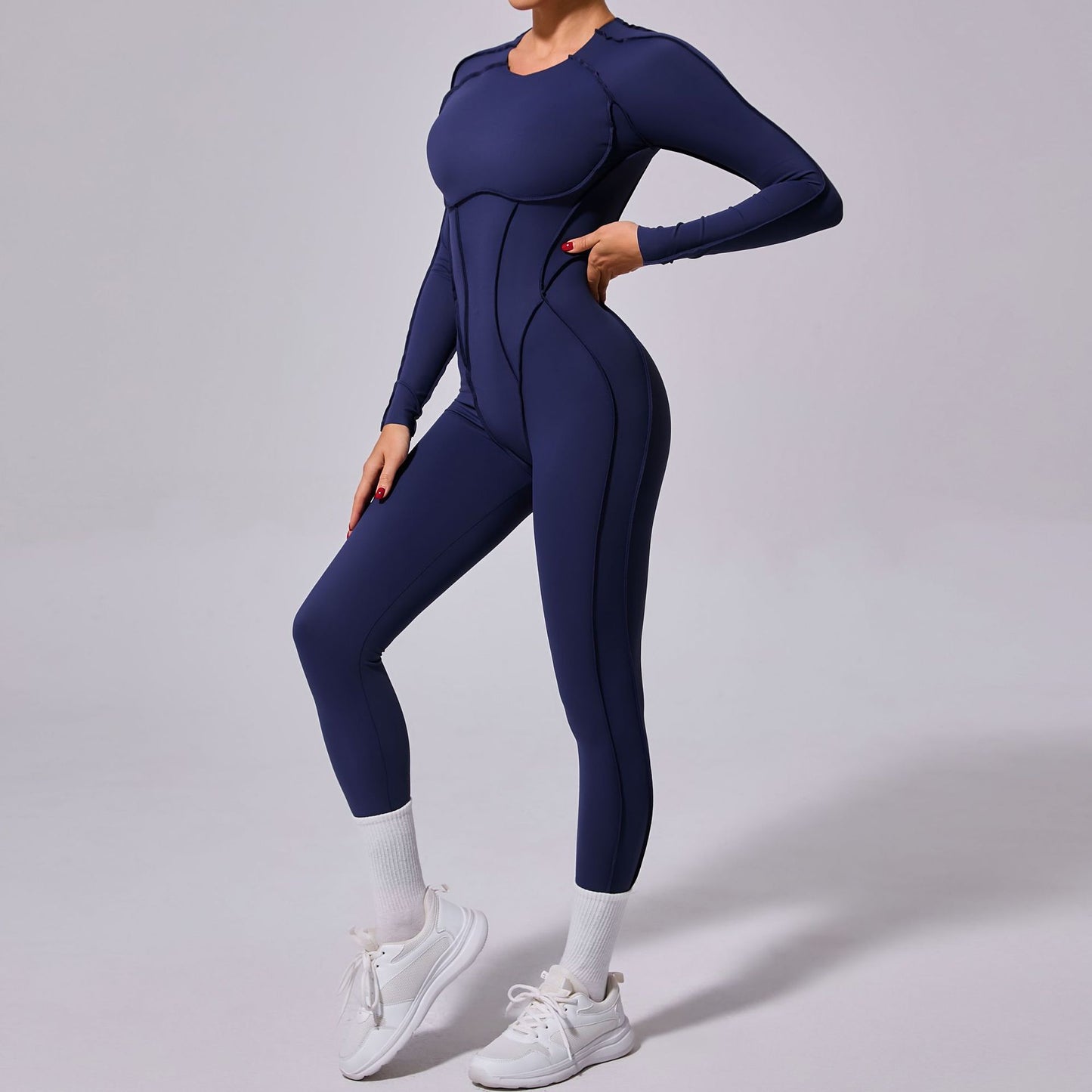 Backless Long Sleeve Jumpsuit