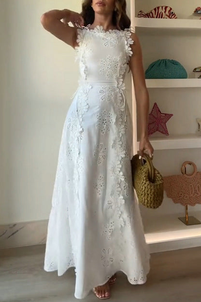 Precious Petals Applique Maxi Dress