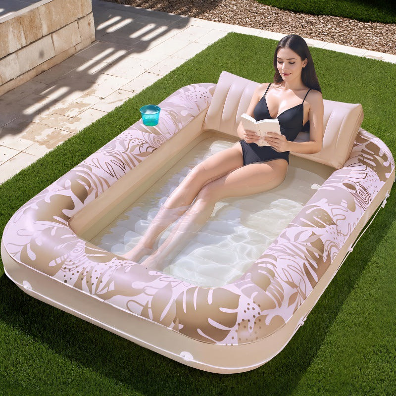 Inflatable Tanning Pool Lounger Float