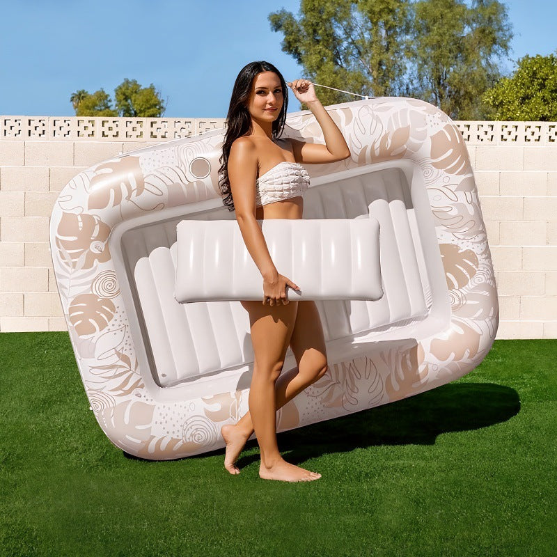 Inflatable Tanning Pool Lounger Float
