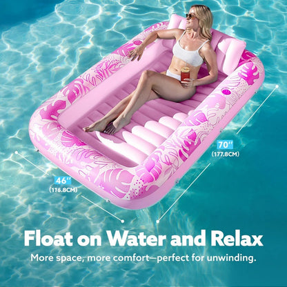 Inflatable Tanning Pool Lounger Float