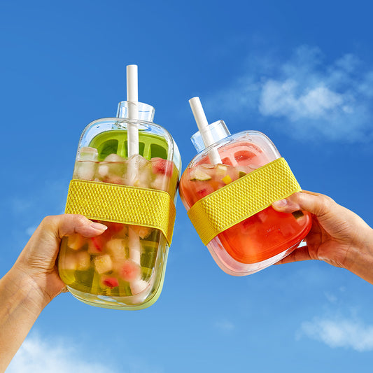 Ice cube tray, ice maker, straw cup, press-to-release ice curling