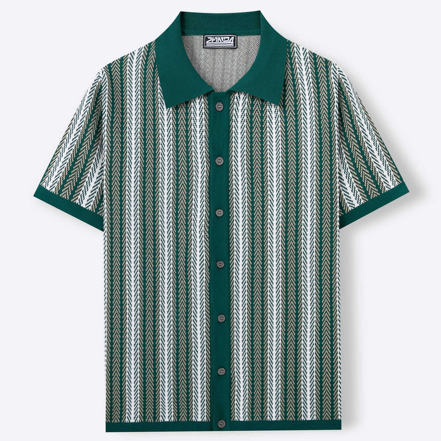 Striped Jacquard Business Polo Shirt
