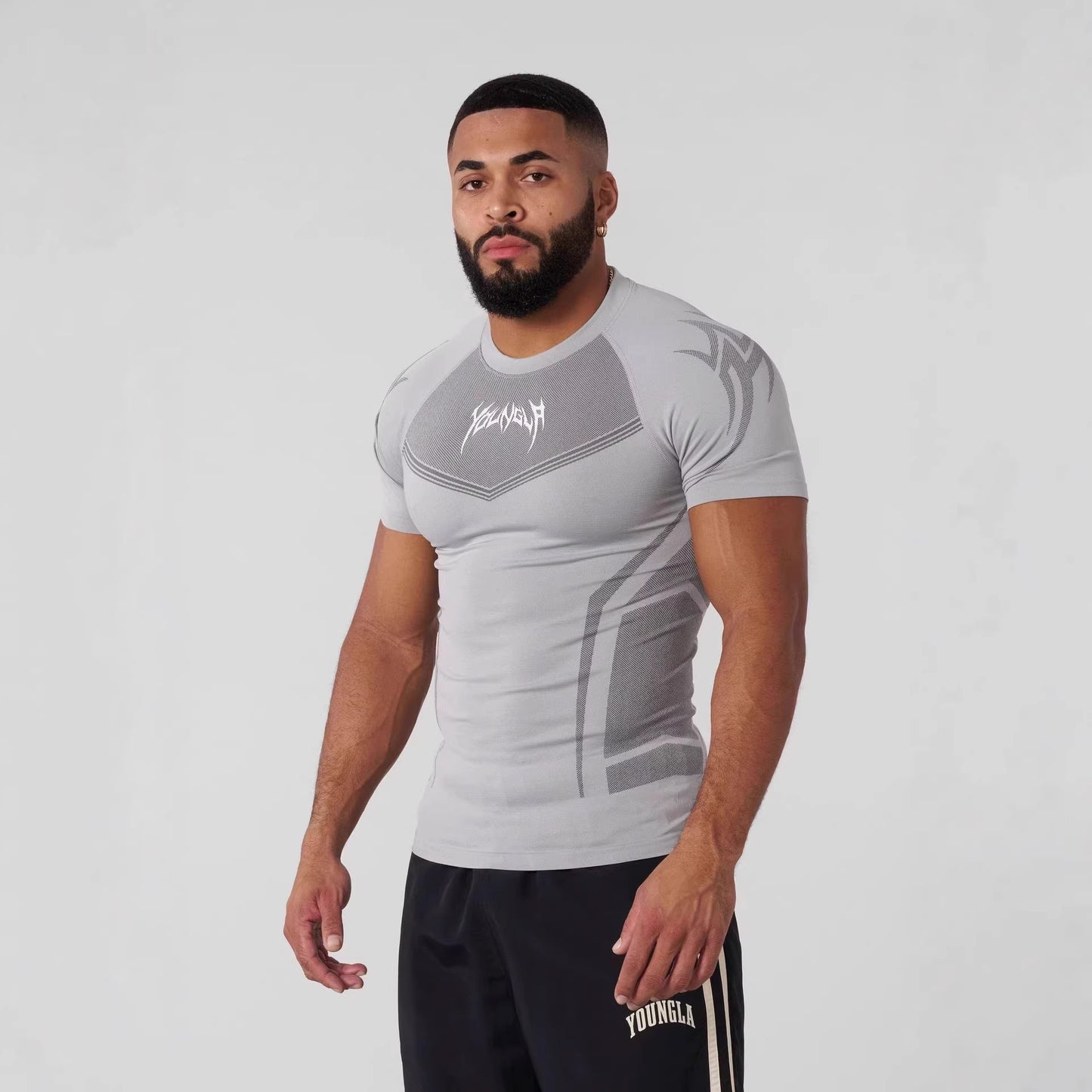 Men's quick-drying tight-fitting T-shirt