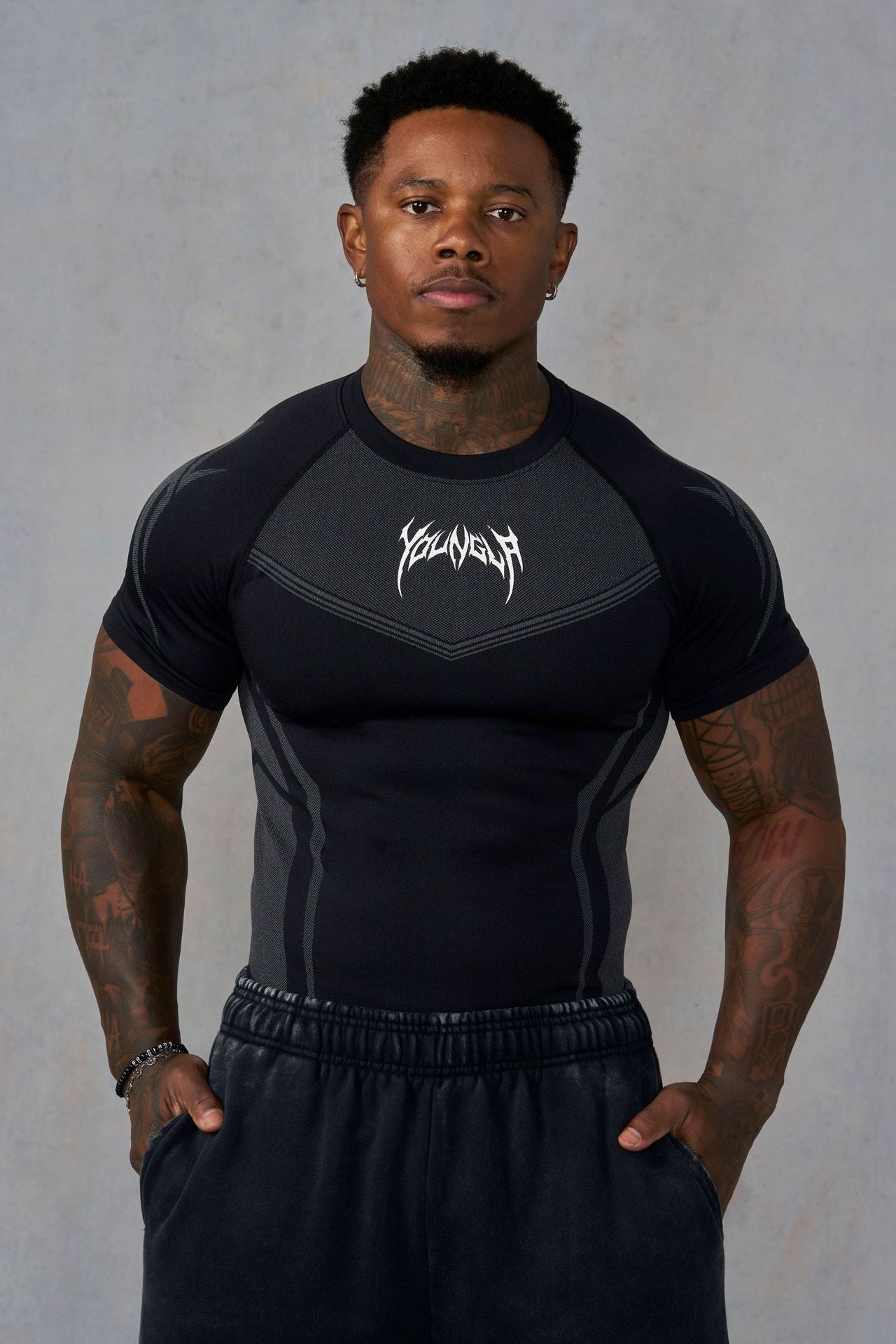 Men's quick-drying tight-fitting T-shirt
