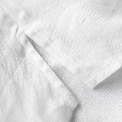 Linen Stand-Up Collar Shirt And Pants Two-Piece Set