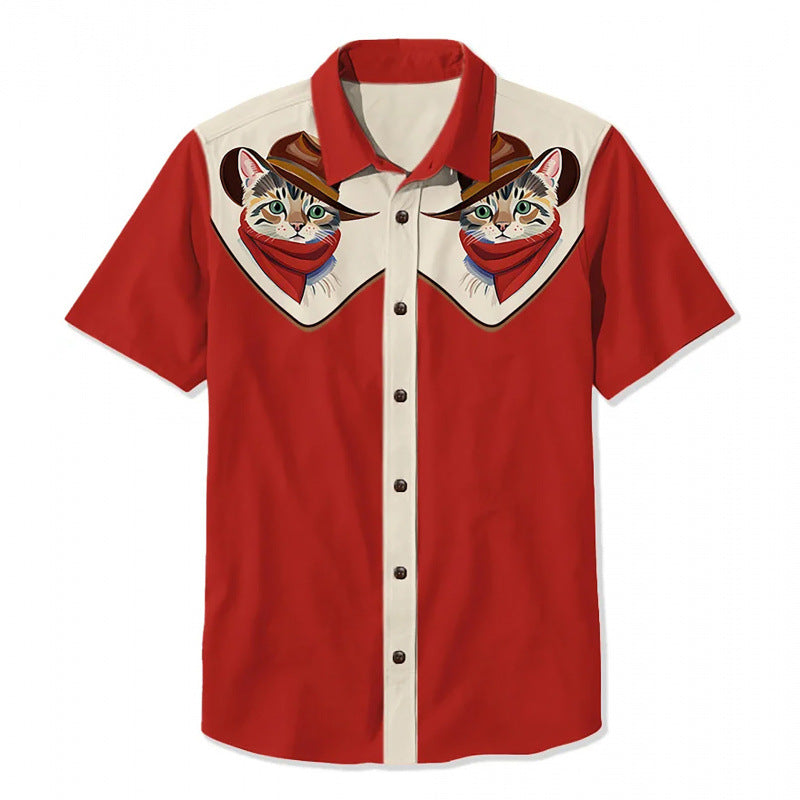 Western Cowcat - 100% Cotton Shirt