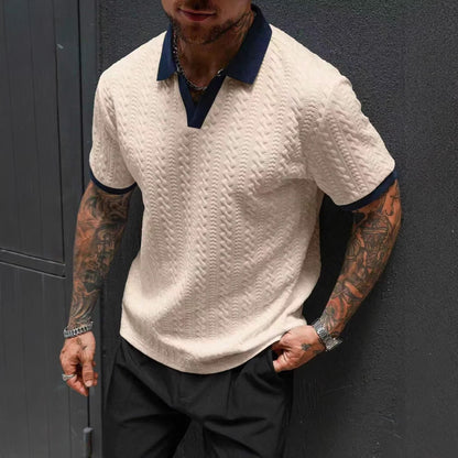 Jacquard Knit Polo Shirt