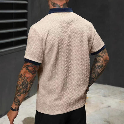 Jacquard Knit Polo Shirt