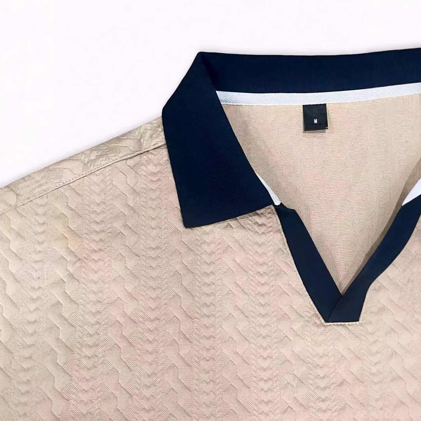 Jacquard Knit Polo Shirt