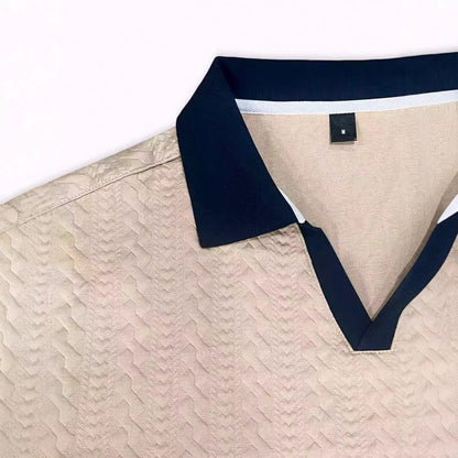 Jacquard Knit Polo Shirt