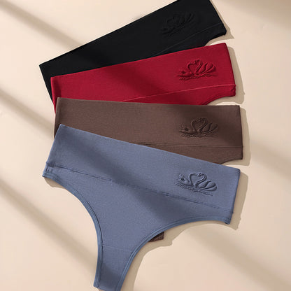 4 pack high waist thongs