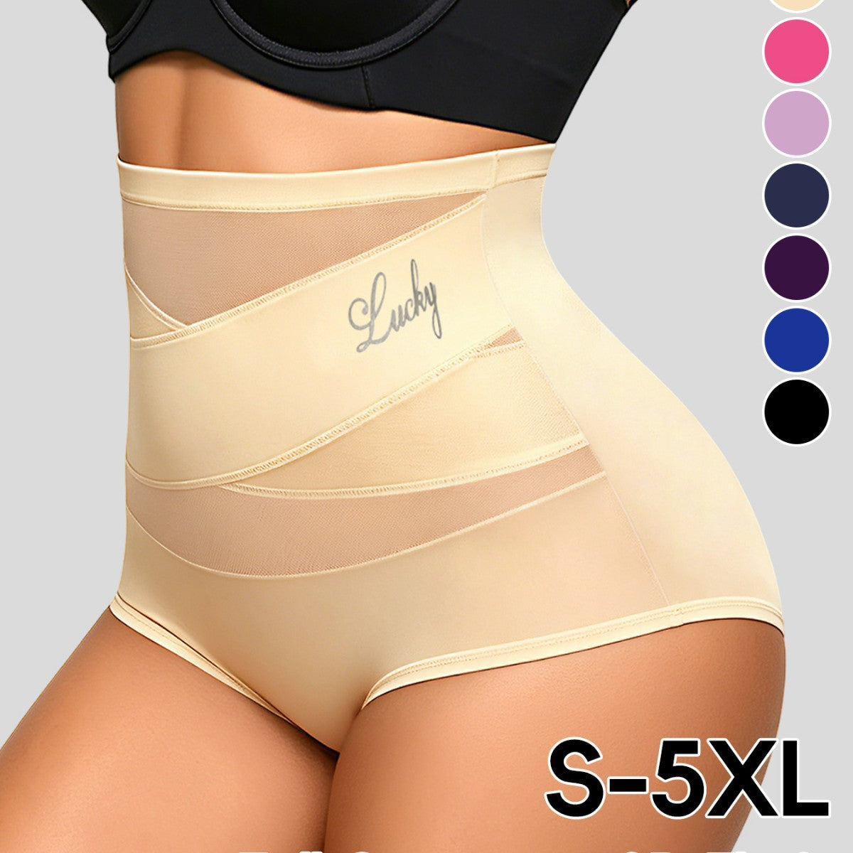 Confident Tummy-Crossover Shapewear Panties