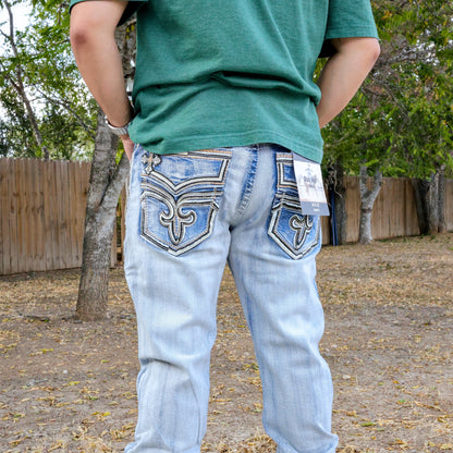 Men’s Straight Fit Blue Jean-043